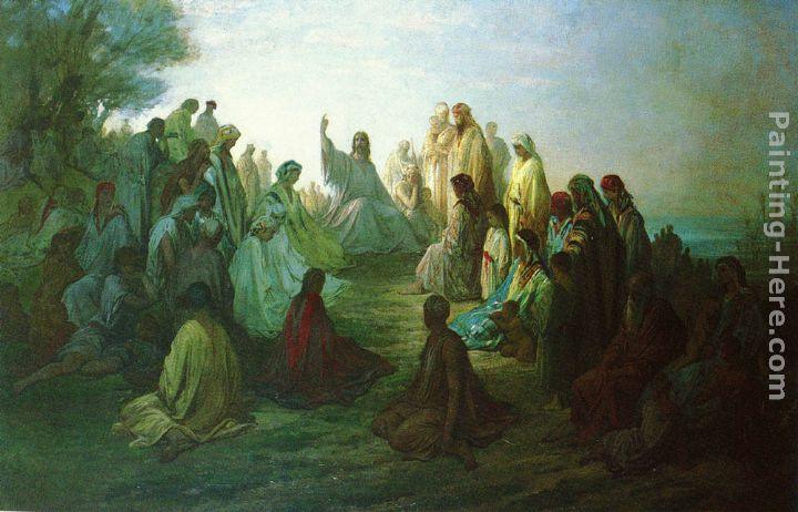 Gustave Dore Jesus Prechant Sur La Montagne